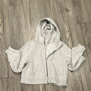 Gray Hooded Zip-Up Jacket